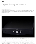 Dayens Ecstasy III Custom Integrated - HiFi Statement reveiw